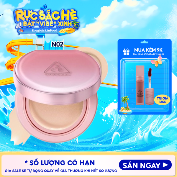  Phấn Nước 3CE Giúp Da Sáng Tự Nhiên Fitting Mesh Cover Cushion 11g 
