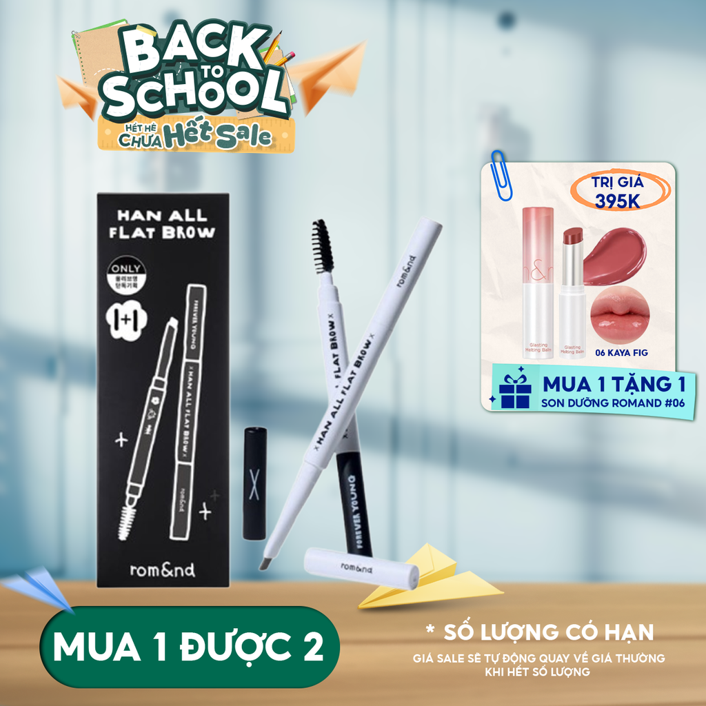 Chì Kẻ Mày Ngang Romand Cho Chân Mày Sắc Nét, Lâu Trôi Han All Flat Brow