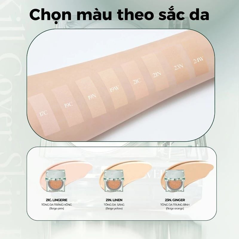 Phấn Nước Kiểm Soát Dầu, Lâu Trôi Clio Kill Cover Skin Fixer Cushion SPF50+/PA+++ 15g (Kèm lõi)