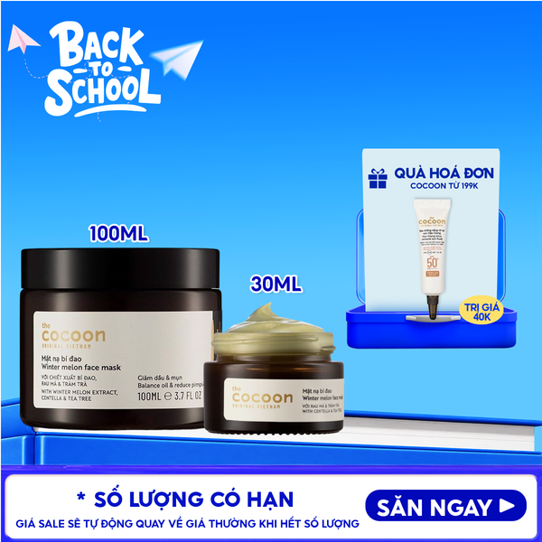  Mặt Nạ Rửa Cocoon Bí Đao Hỗ Trợ Giảm Dầu Và Mụn Winter Melon Face Mask 