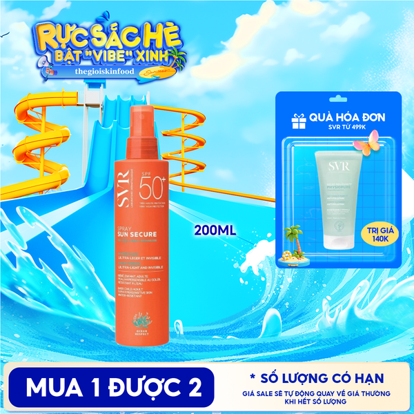  Kem Chống Nắng SVR Dạng Xịt Sun Secure Spray SPF50+ 200ml 
