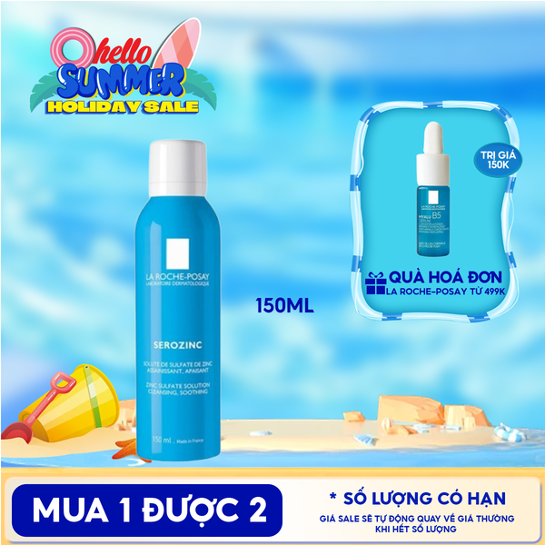  Xịt Khoáng La Roche-Posay Làm Sạch Và Dịu Da Serozinc 150ml 