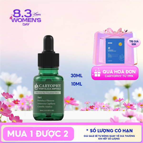  Tinh Chất Caryophy Chăm Sóc Cho Da Mụn Portulaca Ampoule 30ml 