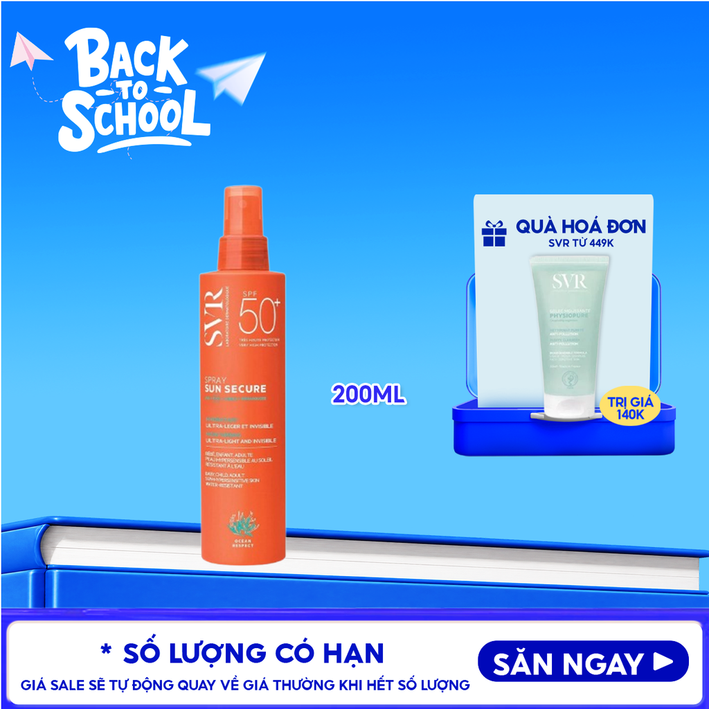 Kem Chống Nắng SVR Dạng Xịt Sun Secure Spray SPF50+ 200ml