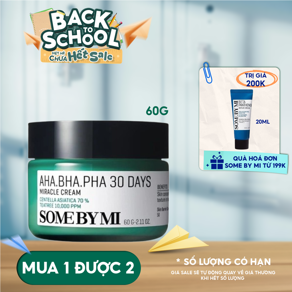 Kem Dưỡng Some By Mi Hỗ Trợ Cải Thiện Mụn AHA-BHA-PHA 30 Days Miracle Cream