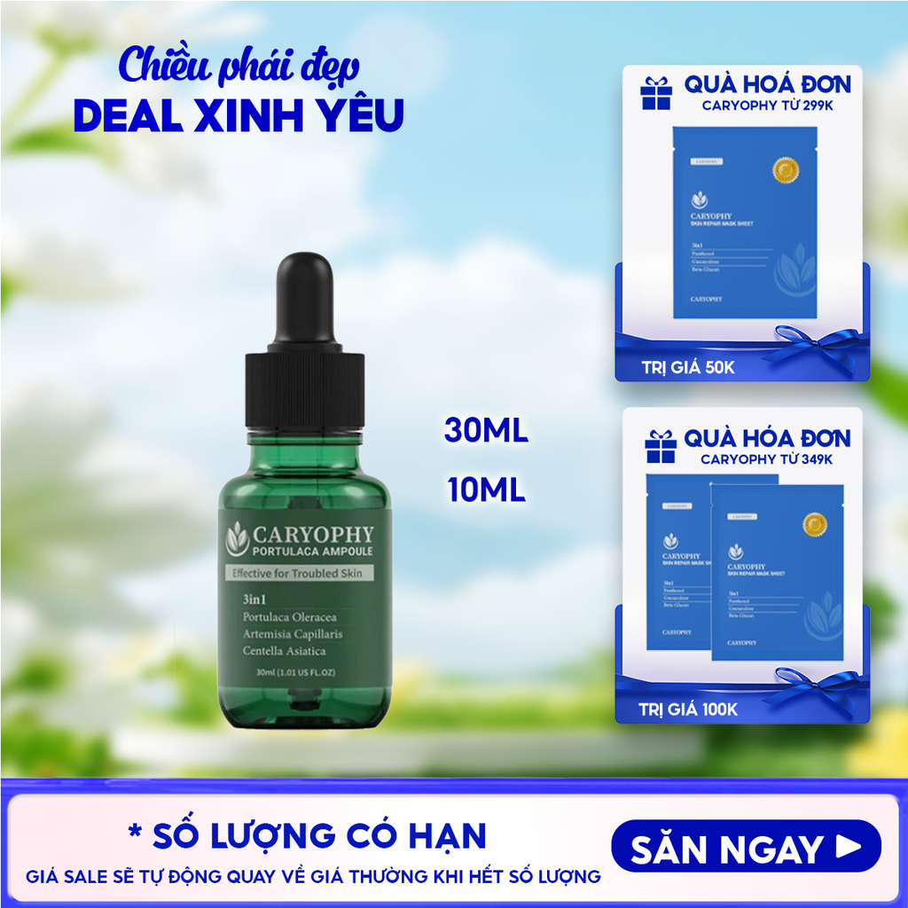Tinh Chất Caryophy Chăm Sóc Cho Da Mụn Portulaca Ampoule 30ml