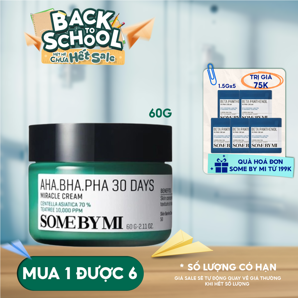 Kem Dưỡng Some By Mi Hỗ Trợ Cải Thiện Mụn AHA-BHA-PHA 30 Days Miracle Cream
