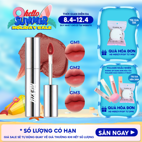  [Merzy Glam Vỏ Bạc] Son Kem Lì Mềm Mịn, Lâu Trôi Merzy The Glam Mellow Tint 4g 
