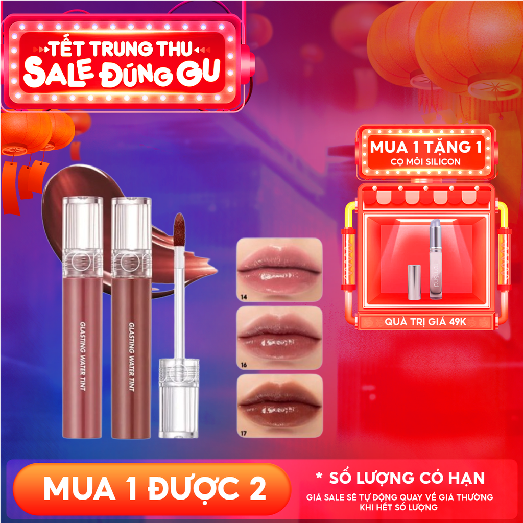 [Màu 1-17] Son Tint Nước Romand Siêu Lì, Lâu Trôi Glasting Water Tint 4g