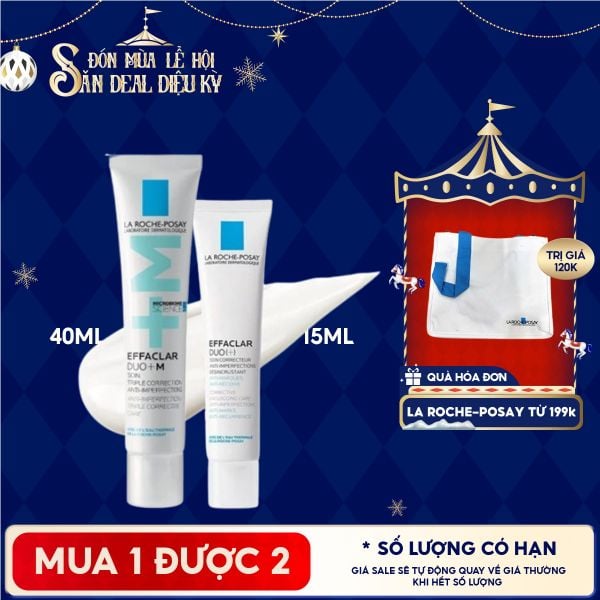 Kem Dưỡng La Roche-Posay Giúp Cải Thiện Mụn, Mờ Vết Thâm Effaclar Duo+M 