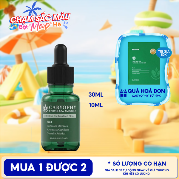  Tinh Chất Caryophy Chăm Sóc Cho Da Mụn Portulaca Ampoule 30ml 
