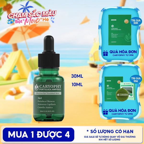  Tinh Chất Caryophy Chăm Sóc Cho Da Mụn Portulaca Ampoule 30ml 