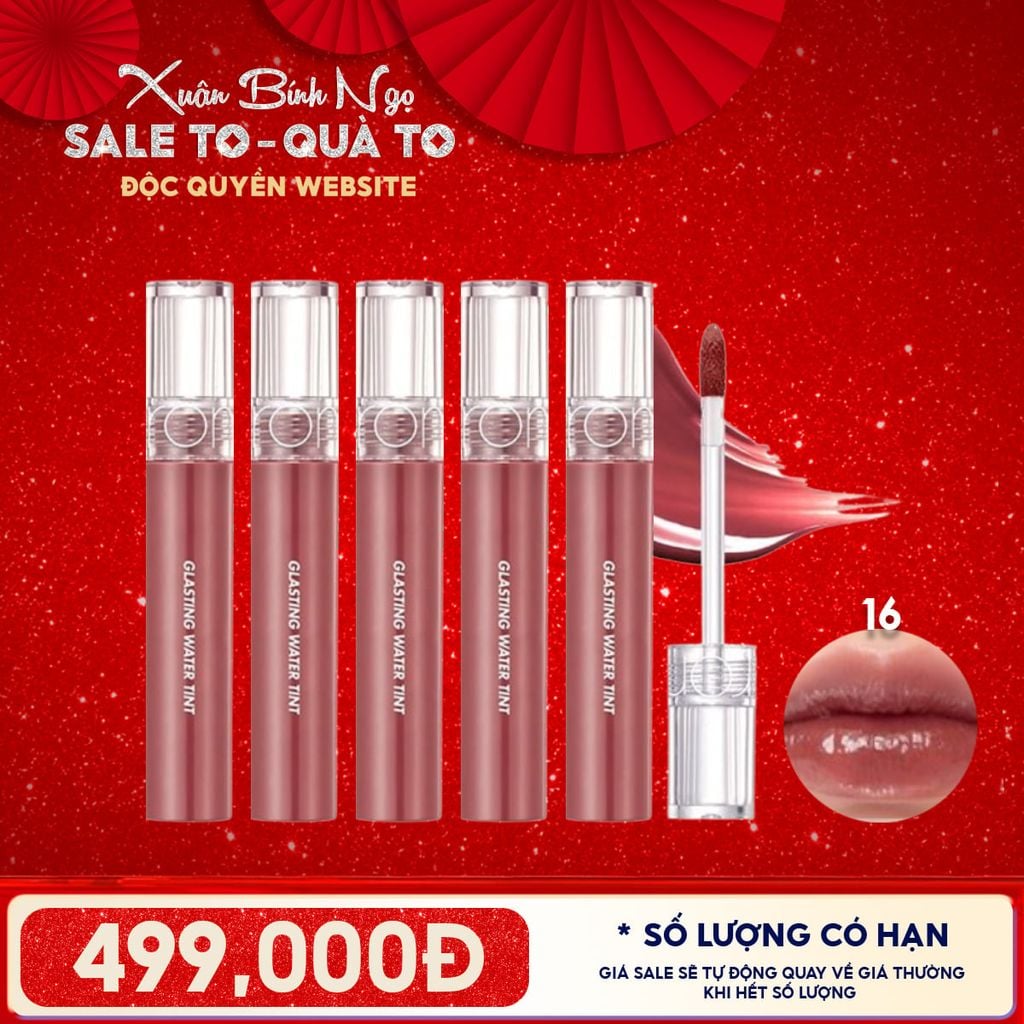 [ĐỘC QUYỀN - COMBO SIÊU HỜI] 5 Son Tint Nước Romand Siêu Lì, Lâu Trôi Glasting Water Tint 4g