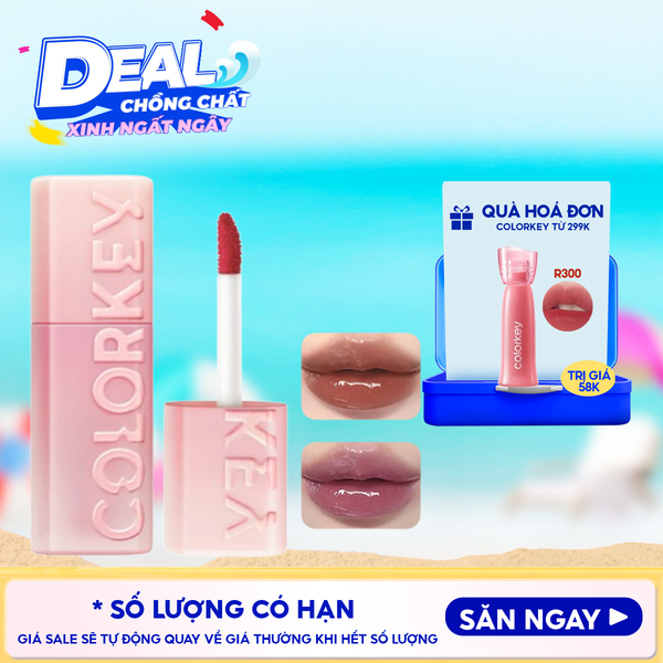  Son Bóng Gương Colorkey Bền Màu, Lâu Trôi Light Chaser Lip Plumping Gloss 1.7g 