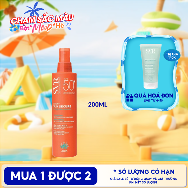  Kem Chống Nắng SVR Dạng Xịt Sun Secure Spray SPF50+ 200ml 