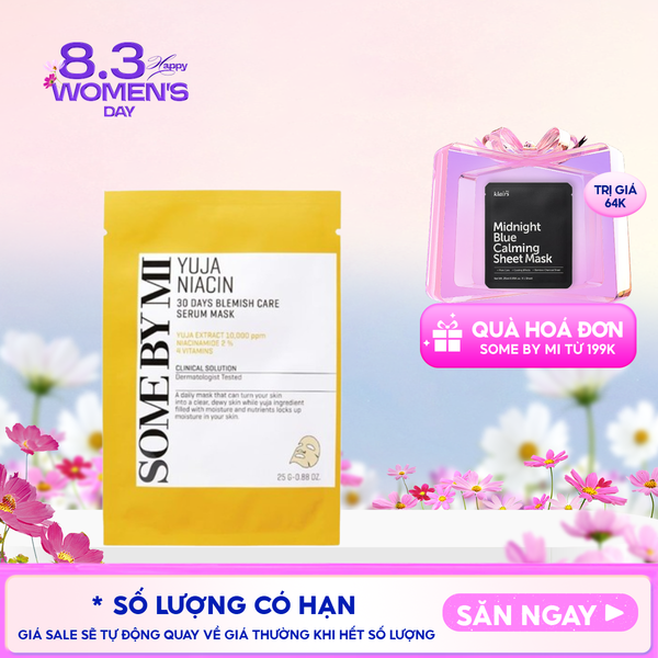  Mặt Nạ Some By Mi Hỗ Trợ Dưỡng Sáng Da Chiết Xuất Quả Thanh Yên Yuja Niacin Blemish Care Serum Mask 25g 