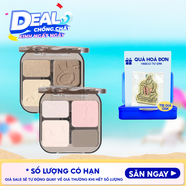  Phấn Bắt Sáng Và Tạo Khối VEECCI Easy Blend Highlight & Contour Palette 