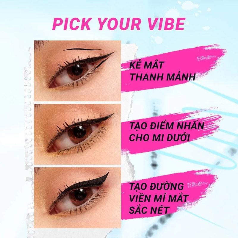 Bút Kẻ Mắt Nước DAZZLE ME Siêu Mảnh Lock & Wing Hyper Slim Eyeliner 0.55ml