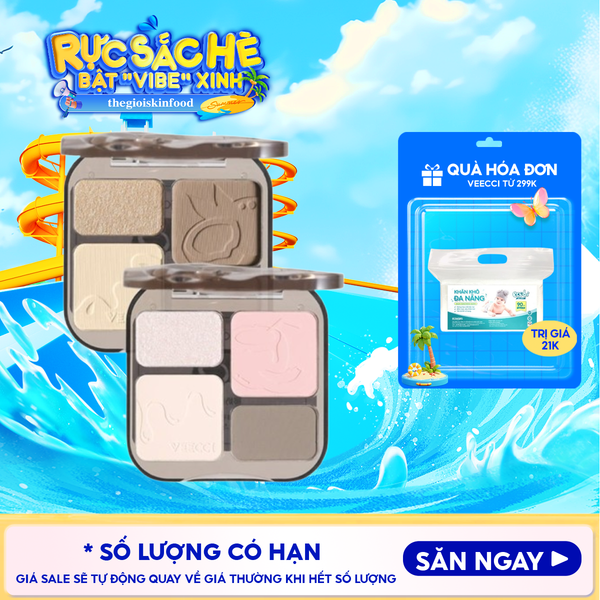  Phấn Bắt Sáng Và Tạo Khối VEECCI Easy Blend Highlight & Contour Palette 