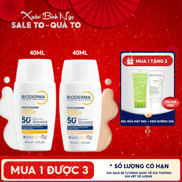  Sữa Chống Nắng Bioderma Phổ Rộng Photoderm Xdefense Ultra-Fluid SPF50+/PA++++ 40ml 