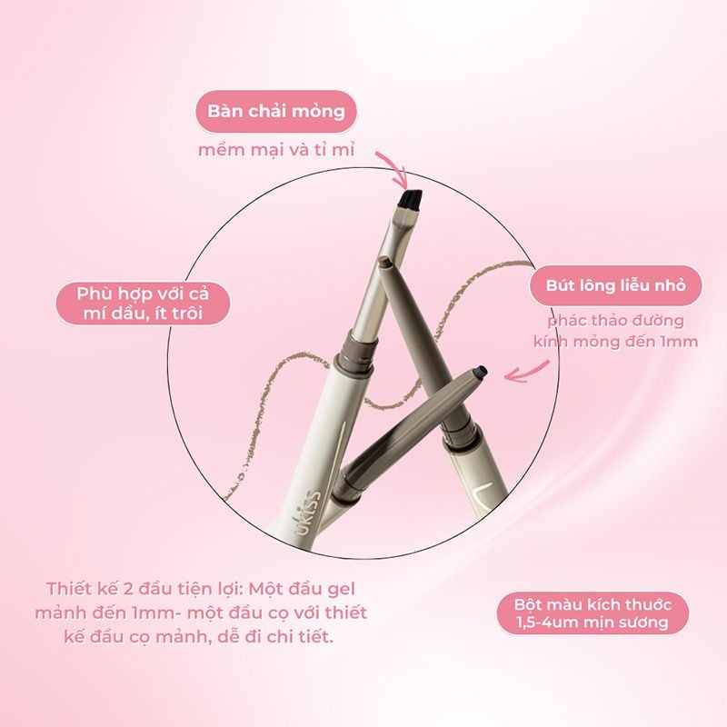 Chì Kẻ Mắt Dạng Gel Lâu Trôi UKISS Fine Matte Sharping Gel Eyeliner 60mg