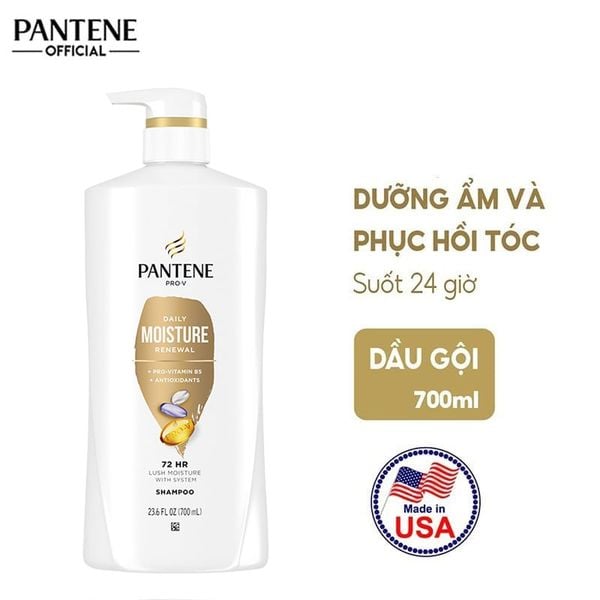  Dầu Gội Pantene Dưỡng Ẩm Tóc Mềm Mượt Pro-V Daily Moisture Renewal Shampoo Shampooing 700ml 