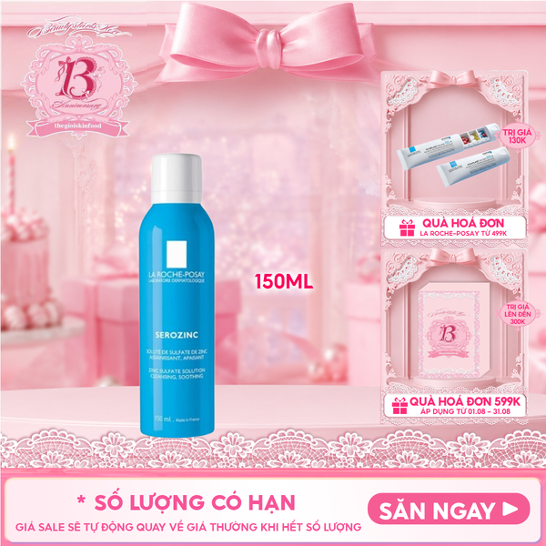  Xịt Khoáng La Roche-Posay Làm Sạch Và Dịu Da Serozinc 150ml 