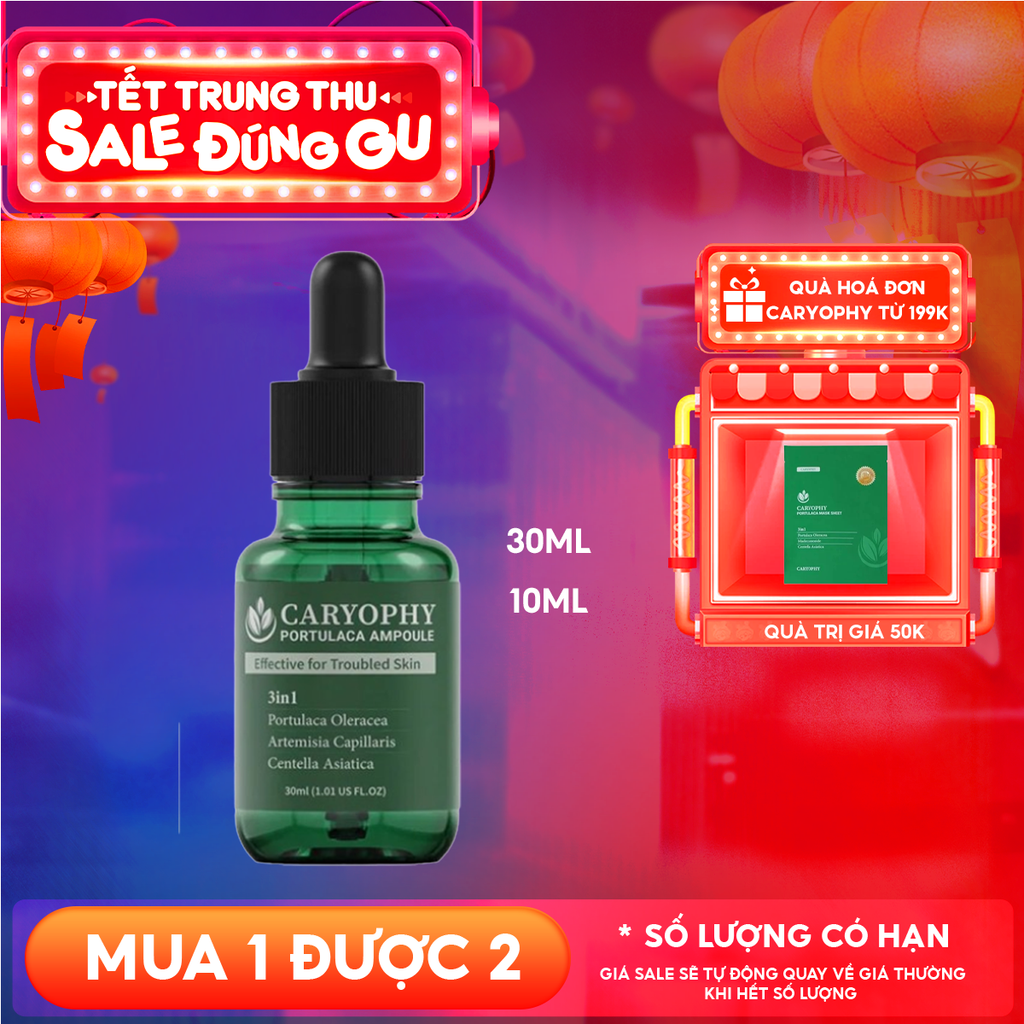 Tinh Chất Caryophy Chăm Sóc Cho Da Mụn Portulaca Ampoule 30ml