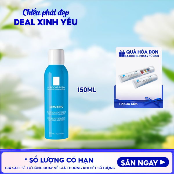  Xịt Khoáng La Roche-Posay Làm Sạch Và Dịu Da Serozinc 150ml 