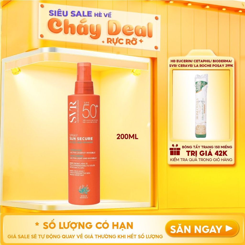 Kem Chống Nắng SVR Dạng Xịt Sun Secure Spray SPF50+ 200ml