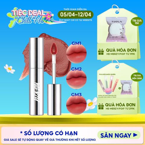 [Merzy Glam Vỏ Bạc] Son Kem Lì Mềm Mịn, Lâu Trôi Merzy The Glam Mellow Tint 4g