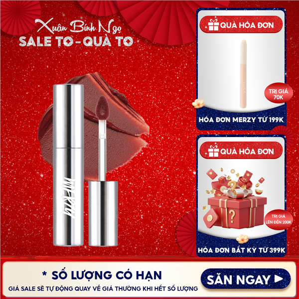  [Merzy Glam Vỏ Bạc] Son Kem Lì Mềm Mịn, Lâu Trôi Merzy The Glam Mellow Tint 4g 