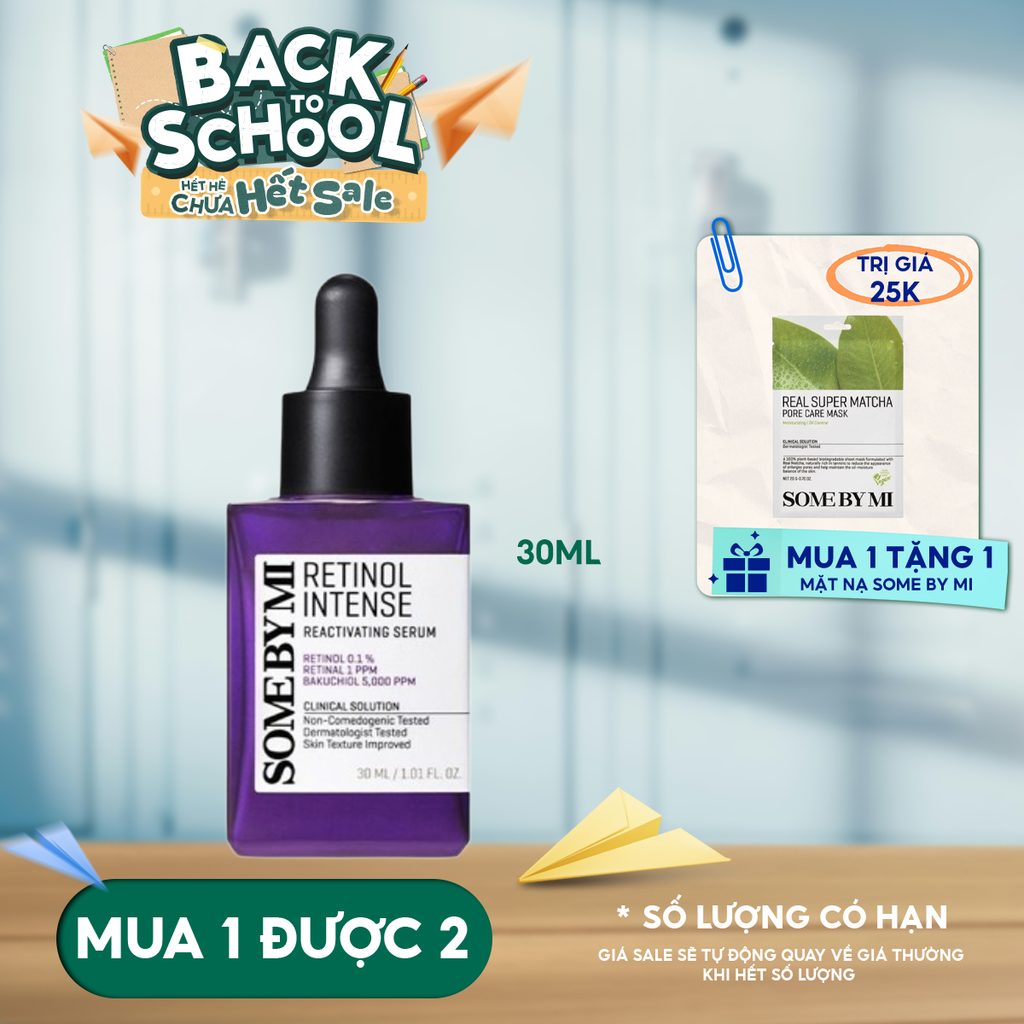 Serum Some By Mi Retinol Cải Thiện Nếp Nhăn, Dưỡng Da Căng Mịn Some By Mi Retinol Intense Reactivating Serum 30ml