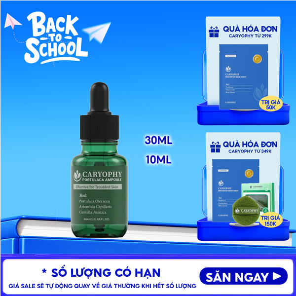  Tinh Chất Caryophy Chăm Sóc Cho Da Mụn Portulaca Ampoule 30ml 