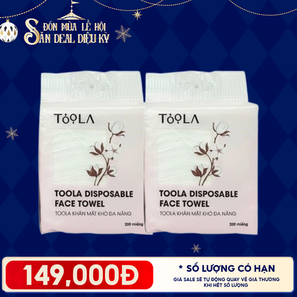  Combo Khăn Mặt Khô Đa Năng Cao Cấp, Mềm Mịn TOOLA Disposable Face Towel 