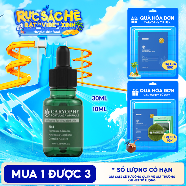  Tinh Chất Caryophy Chăm Sóc Cho Da Mụn Portulaca Ampoule 30ml 