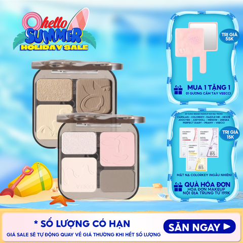 Phấn Bắt Sáng Và Tạo Khối VEECCI Easy Blend Highlight & Contour Palette