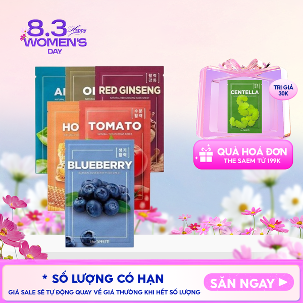  Mặt Nạ Giấy The Saem Chiết Xuất Từ Thiên Nhiên Natural Mask Sheet 