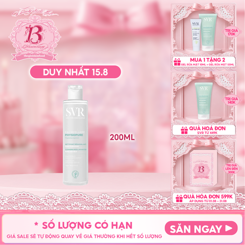 Nước Tẩy Trang SVR Dành Cho Da Nhạy Cảm Physiopure Eau Micellaire