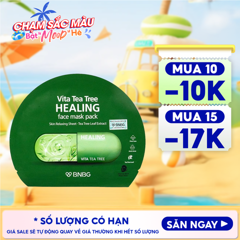 Mặt Nạ Miếng BNBG Thanh Lọc Da, Hỗ Trợ Giảm Mụn Chiết Xuất Tràm Trà Vita Tea Tree Healing Face Mask Pack 30ml
