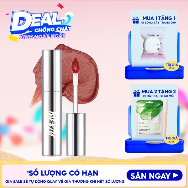  [Merzy Glam Vỏ Bạc] Son Kem Lì Mềm Mịn, Lâu Trôi Merzy The Glam Mellow Tint 4g 