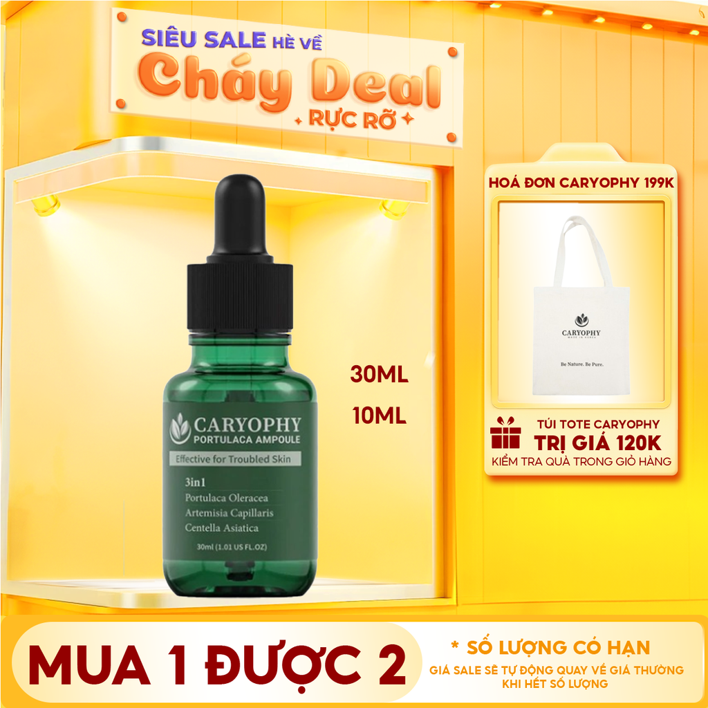 Tinh Chất Caryophy Chăm Sóc Cho Da Mụn Portulaca Ampoule 30ml
