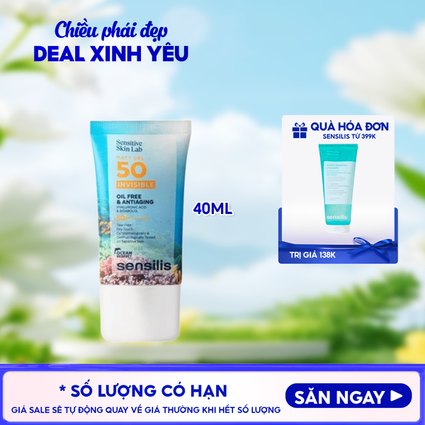  Gel Chống Nắng Sensilis Kiềm Dầu Matt Gel 50 Invisible SPF50 40ml 