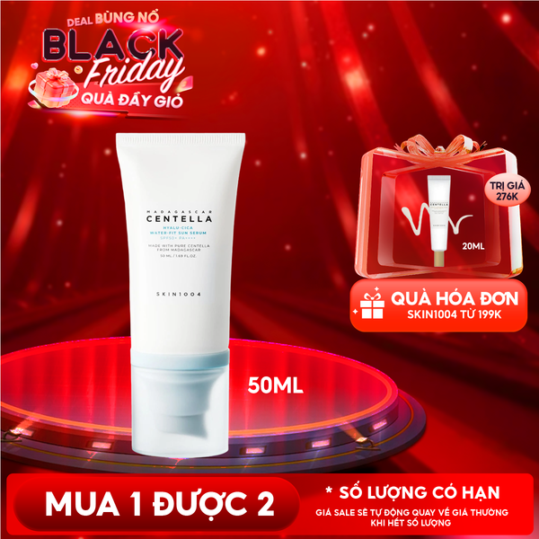  Tinh Chất Chống Nắng Skin1004 Cấp Ẩm, Làm Dịu, Bảo Vệ Làn Da Madagascar Centella Hyalu-Cica Water Fit Sun Serum SPF50+ PA++++ 50ml 