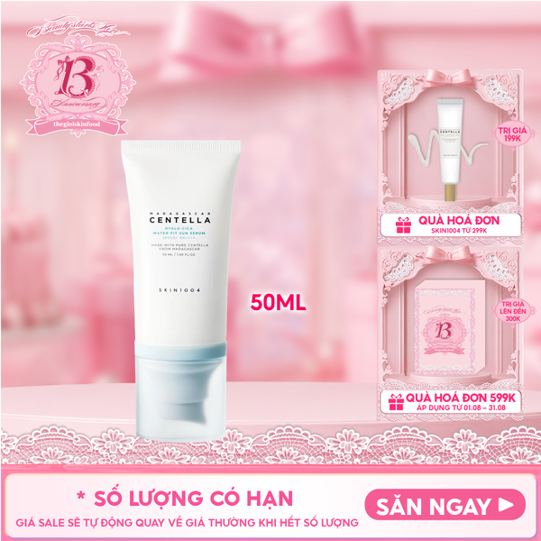  Tinh Chất Chống Nắng Skin1004 Cấp Ẩm, Làm Dịu, Bảo Vệ Làn Da Madagascar Centella Hyalu-Cica Water Fit Sun Serum SPF50+ PA++++ 50ml 