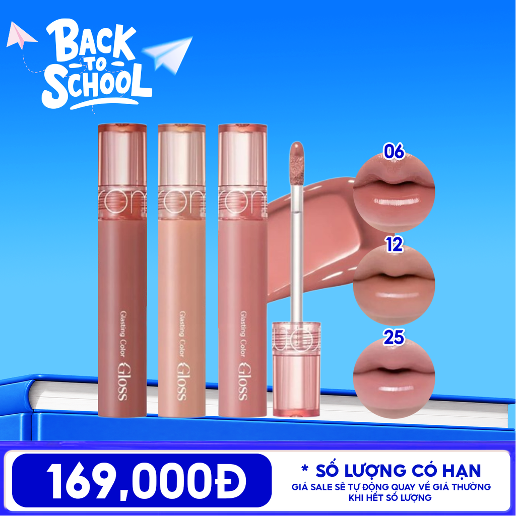 [Màu 1-17] Son Tint Nước Romand Siêu Lì, Lâu Trôi Glasting Water Tint 4g