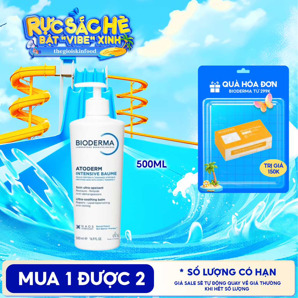 Kem Dưỡng Ẩm Bioderma Làm Dịu Dạng Gel Cho Da Rất Khô Atoderm Intensive Gel-Creme 500ml