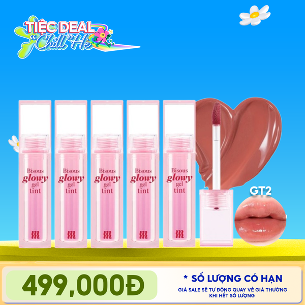  [PACK TIẾT KIỆM 26%] 5 Son Bóng Pha Lê Merzy Căng Mọng, Bền Màu Bisous Glowy Gel Tint 