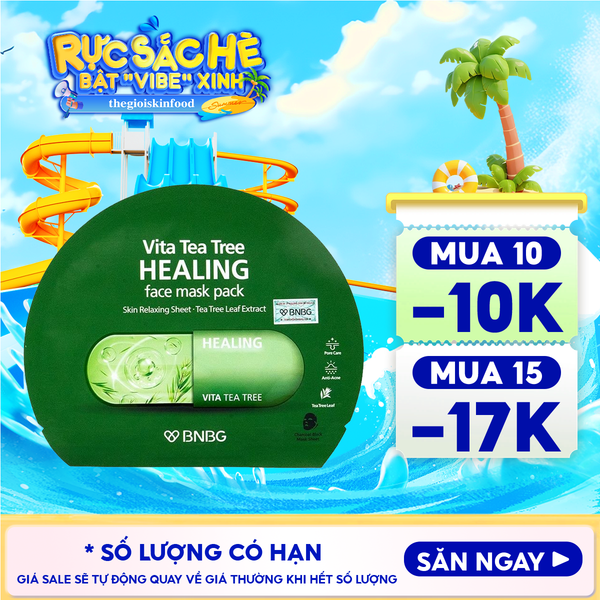  Mặt Nạ Miếng BNBG Thanh Lọc Da, Hỗ Trợ Giảm Mụn Chiết Xuất Tràm Trà Vita Tea Tree Healing Face Mask Pack 30ml 