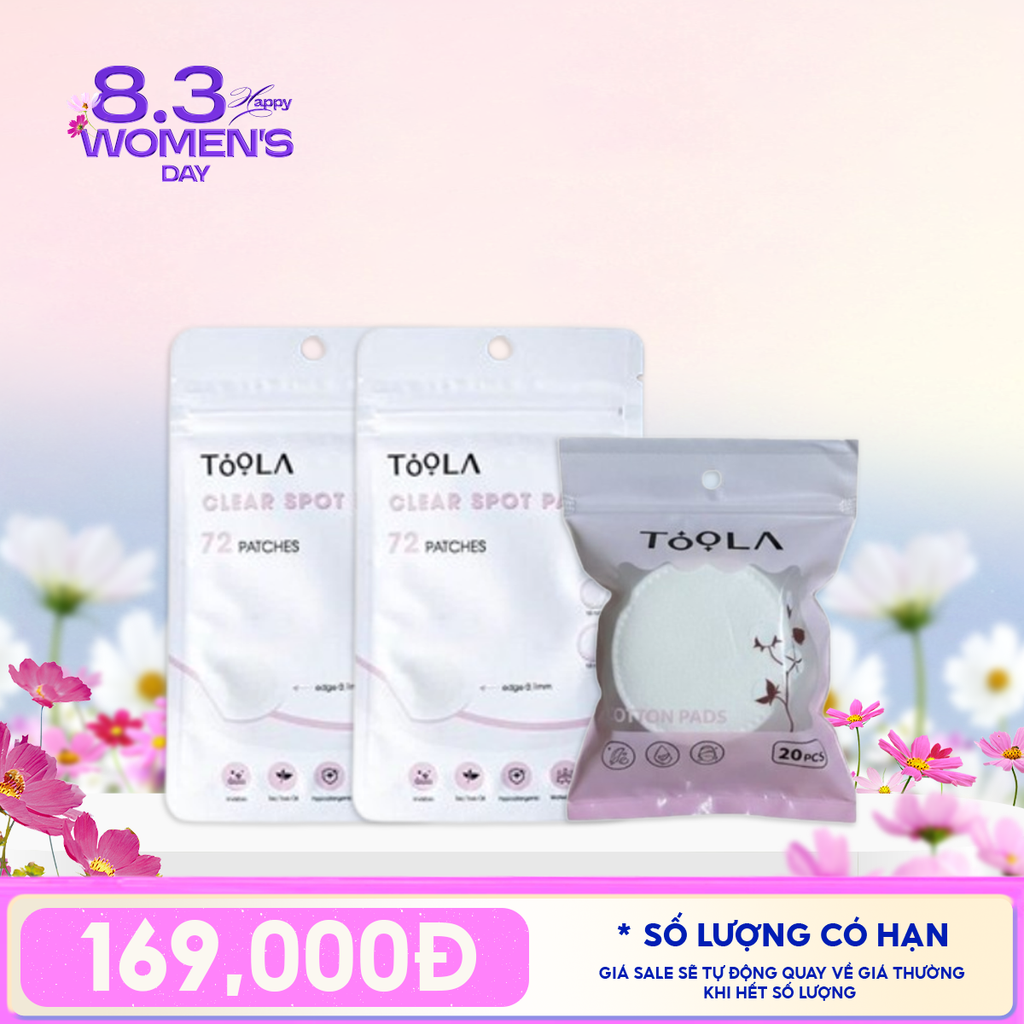 Combo Miếng Dán Mụn TOOLA Hút Sạch Mụn, Làm Dịu Các Nốt Mụn Mẩn Đỏ Clear Spot Patch